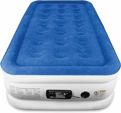 Luxury Air Mattress with ComfortCoil Technology  Double Height, Adjustable, Inflatable  - Twin Size